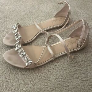 Badgley Mischka Jewel Women's Ohara Embellished Evening Flat Sandals